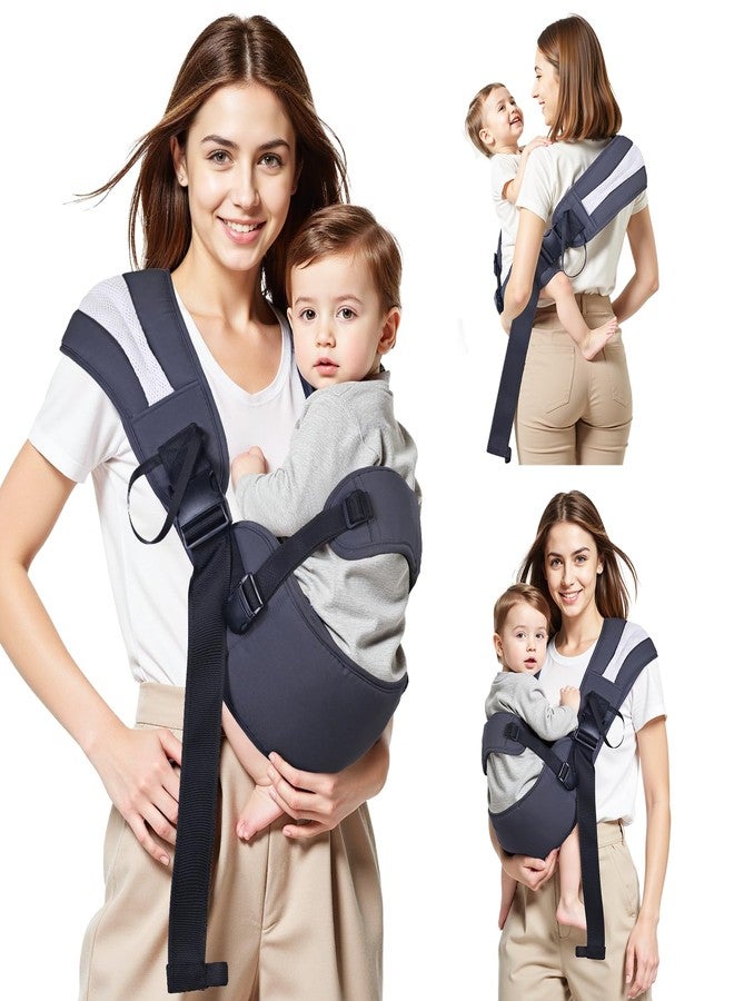 Funito Toddler Carrier Sling for Newborn to Toddler, Ring Sling Baby Carrier 15–55 lbs with Breathable & Anti-Slip Seat Cushion for Comfort, Lightweight Travel-Friendly (Dark Gray) - Image 2